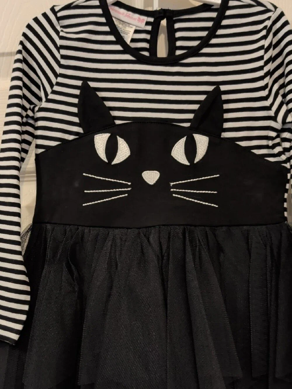 Adorable Bonnie Jean Black Cat outfit with striped leggings Size 5 New with Tags